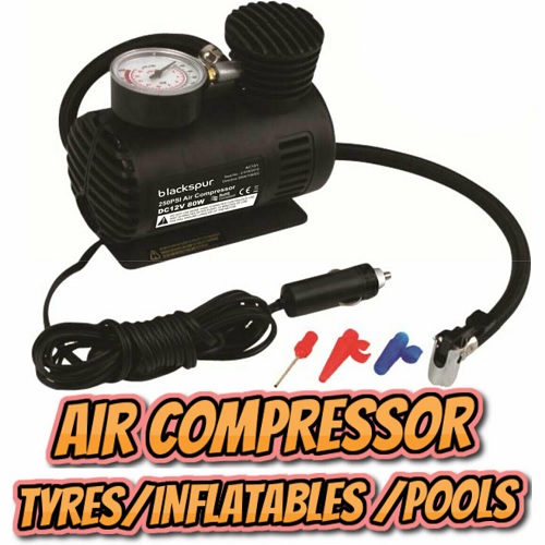 Air Compressor Car Tyre Pump Heavy Duty Inflator 12v Electric Compact Bike Cycle