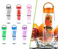 Fruit Infusion Infusing Infuser Water Bottle Hydration Sport Gym Juice Flip Cap AA0249 / AA0252
