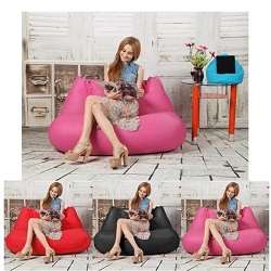 LARGE SUPER COMFY BEANBAG CHAIR SOFA CUSHION GAMING GAMER INDOOR OUTDOOR RELAX