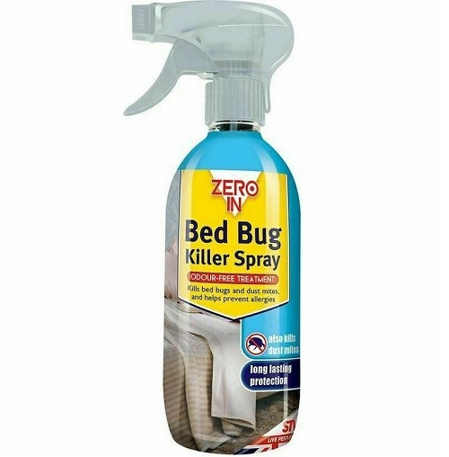 Zero In Bed Bug Killer Spray Crawling Insect Dust Mite Poison Treatment 500ml UK