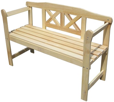 Wooden Outdoor 2 Seat Seater Garden Bench Hardwood Furniture