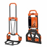 Add a review for: Black+Decker Folding Collapsible Trolley Sack Cart Telescopic Handle Cord Grip