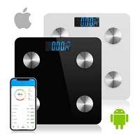 Bluetooth Bathroom Digital Weighing Scales Body Fat BMI Glass iPhone Android App
