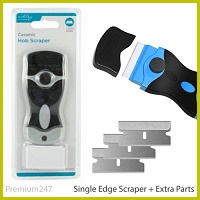 Single Edge Hob Scraper Holder Soft Glue Paint Remover With Replacement Parts