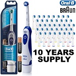 Braun Advance Oral B Electric Toothbrush + 41 Toothbrush Heads + Batteries