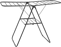 Add a review for: GREY /BLACK Vivo Technologies Clothes Airer,Folding Clothes Drying Rack with Height-Adjustable Side Wings,Stainless Steel Drying Rack Laundry,Clothes Horse Suitable for Indoor & Outdoor Use Black