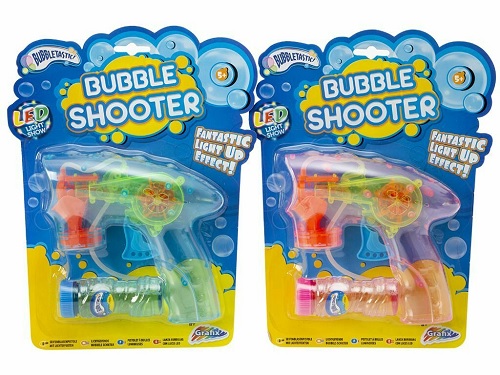LED Light Up Bubble Shooter Gun Toy Free Solution Set Kids Children's Gift Game