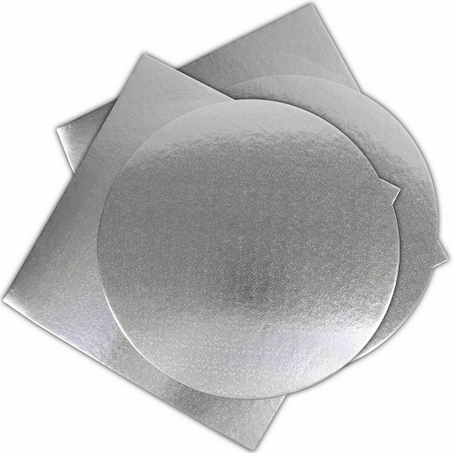 Large Silver Cake Boards Round & Square 10" Extra Strong Base Wedding Party 25cm