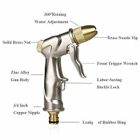Add a review for: High Pressure Water Spray Gun Brass Nozzle Garden Hose Pipe Lawn Car Jet Wash