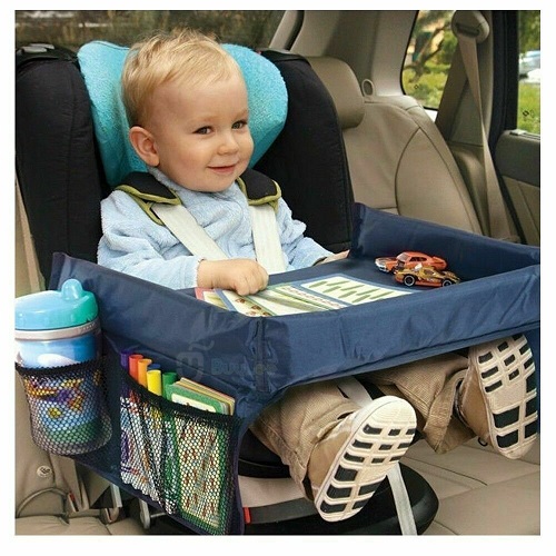 Car Seat Tray Travel Storage Organiser Baby Boy Girl Toy Food Holder Eat Seat