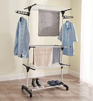  Vivo Technologies Clothes Drying Rack 4-Tier Folding Clothes Airer,Stainless Steel Laundry Drying Rack Collapsible Clothes Rack,Expandable Clothes Drying