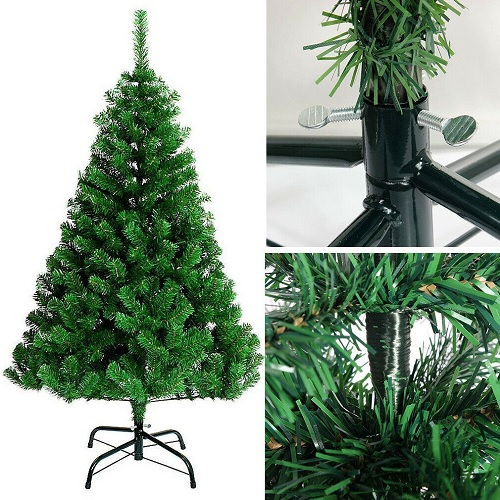 Artificial Christmas Tree Colorado Pine 5ft Metal Stand 100 LED Lights 1303 / EFG1157 + 6351