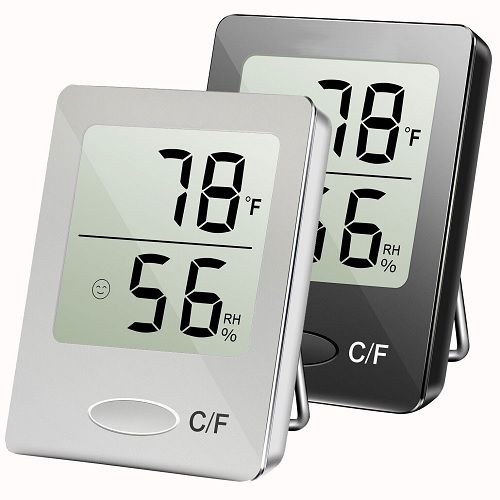 BLACK/WHITE Mini Digital LCD Humidity Meter Thermometer Room Temperature Hygrometer Sensor