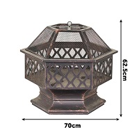 Large Fire Bowl Fire Pit For Garden Patio Heater BBQ Vintage Design Charcoal