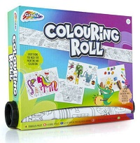  Grafix Colouring Roll & Paint Brushes Sponge Paints Felt Tips Kids Creative Toy