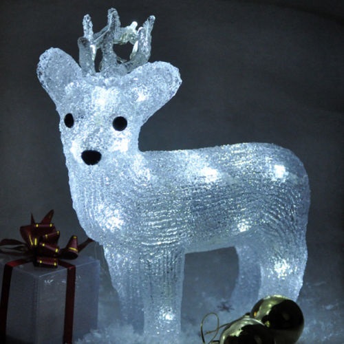 Reindeer Crystal Effect Standing Character Christmas Light