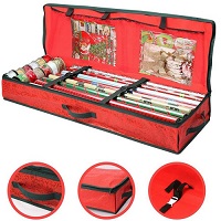 Add a review for: Christmas Xmas Wrapping Paper Storage Bag Gift Wrap Decoration Tidy Organiser