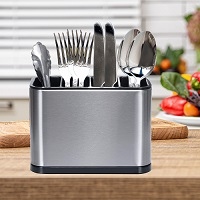  Kitchen Utensils Caddy Stainless Steel Cutlery Holder Organizer Dishwasher Safe