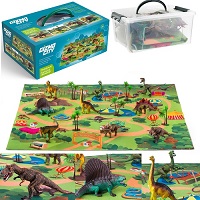 Add a review for: Realistic Dinosaur Toys Figures Playset with Play Mat & Trees Educational Set UK