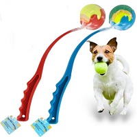 Add a review for: 6 Pack Dog Ball Thrower Launcher Tennis Ball Pet Fetch Toy Training Exercise