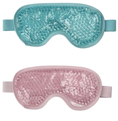 PINK and BLUE Cooling Eye Mask Hot or Cold Therapy Reusable with Gel Beads Hangover Headache 9254 / 9255