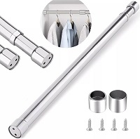 Add a review for: Extendable Stainless Steel Wardrobe Rail Adjustable Telescopic Hanging Rod