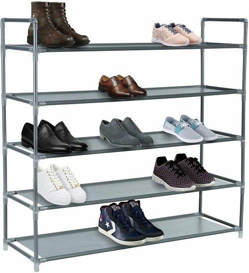 Knight 5 Tier Heavy Duty Shoe Rack Stand Storage Organiser Extendable 20 Pairs