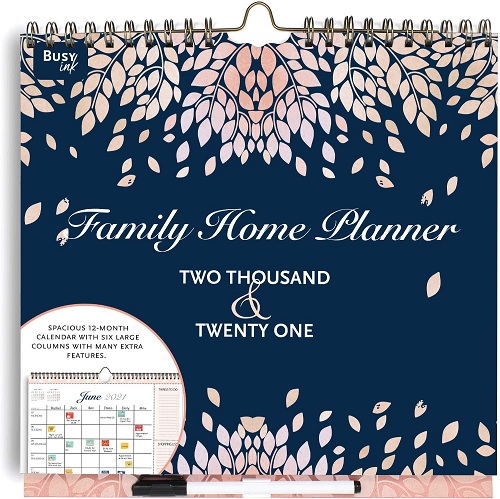 BusyInk Weekly Family Planner 2021 Wall Calendar w/ 6 Entry Columns. Weekly View 2021 Calendar to use 