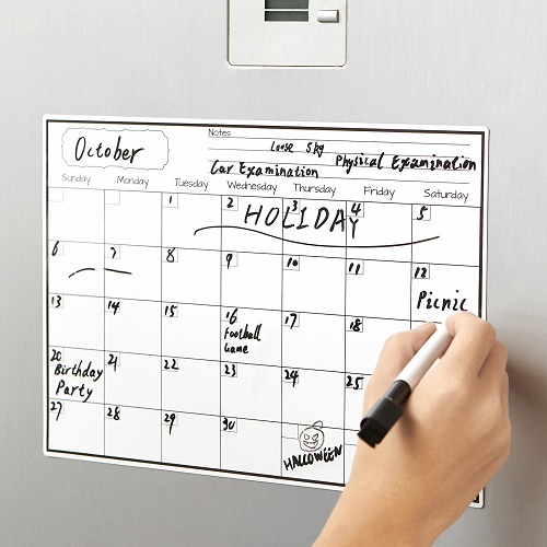 Fridge Magnet Calendar Dry Erase Whiteboard Weekly Monthly Planner To Do List