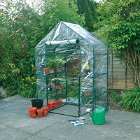 Add a review for: Large Greenhouse Walk-in Garden Cover Outdoor Waterproof Gardening Shelves