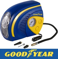 900016 - Goodyear 2 in 1 Tyre Air Compressor Inflator With LED Light Car Bike Bicycle