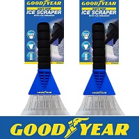 Goodyear 2 Pack Ice Scraper | Extra Wide Blade Head | Ice Breaker | Foam Handle