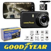 Add a review for: Goodyear 1080P Dual Lens Car DVR Front and Rear Camera Video Dash Cam Recorder