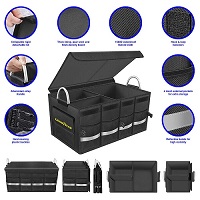 Add a review for: Goodyear Car Boot Multipurpose Organizer Protector Detachable Lid Waterproof