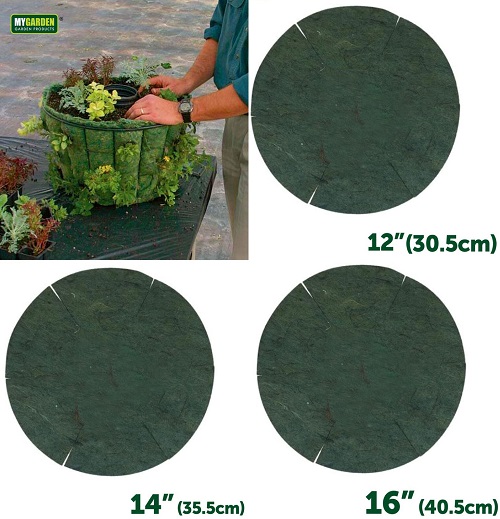 Hanging Basket Liners 12" 14" 16" 30cm 35cm 40cm Save with Multiple Quantities