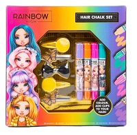 Girls Rainbow High Doll Hair Chalk Studio Set Gems Gel Glitter Hair Accessories