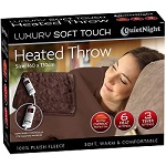 Add a review for: Brown - Electric Heated Blanket Warm Soft Throw Fleece Rug Digital Timer Controller