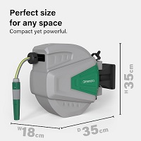 Add a review for: Wall Mounted Garden Hose Reel, 20+2m Retractable Hose Pipe, Auto Rewind System, Easy to Install, Any Length Lock,180Swivel Bracket, Heavy Duty Water Hose Reel