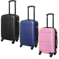 Add a review for: Hard Shell Carry on Cabin Approved Lightweight Suitcase Luggage Trolley 4 Wheel