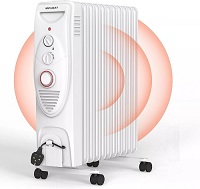 Add a review for: 2500W Oil Filled Radiator Oil Electric Heater 2.5KW Portable 11 Fin Thermostat