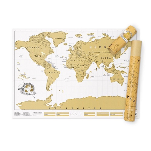 Scratch Map where you have been personalised world map poster Luckies