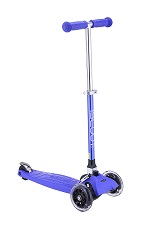 iScoot  Pro Mini Tilt Kickboard Mini T-Bar 3 Wheel Kick Scooter Bobbi Board for Boys / Girls / Children with LED Wheels - Dark Blue Oxide 