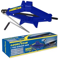  Goodyear 1 Ton Professional Scissor Jack for Car Van - Speed Wind Crank Handle