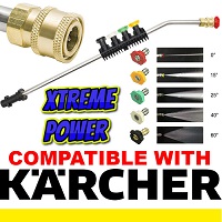 Add a review for: Pressure Washer Gun Lance Spray Wand Jet Wash Car Patio + 5 Nozzles For Karcher