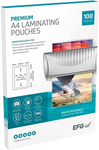 Add a review for: 100 x A4 Laminating Pouches Gloss Laminator Laminate Sheets Sleeves 150 microns