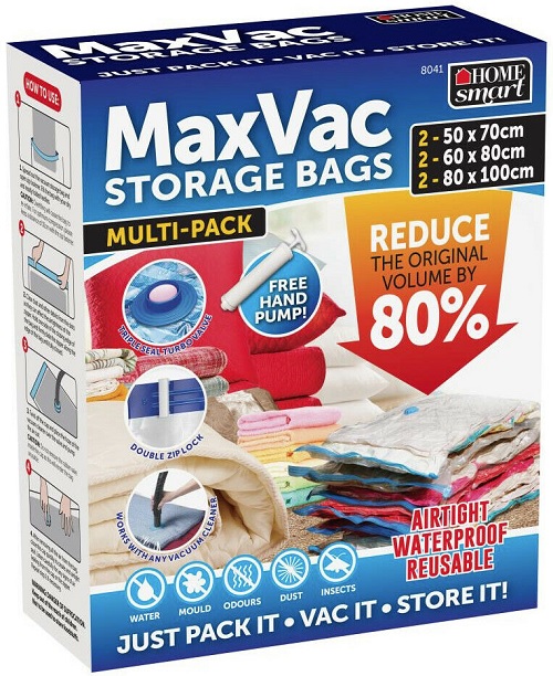 MaxVac 6 & 4 Pack Vacuum Storage Bags for Duvets Blankets Bed Sheets Clothes