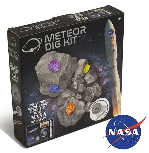 NASA Meteor Dig Kit Badge Stickers Imagery DIY Craft Digging Space Scientist