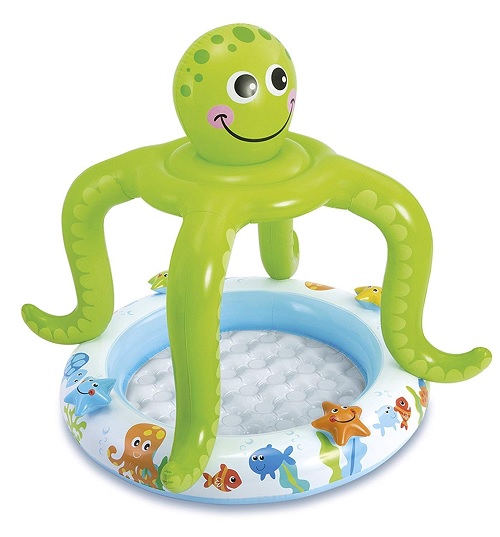 Intex Smiling Octopus Inflatable Garden Sun Shade Paddling Swimming Pool Kids Baby