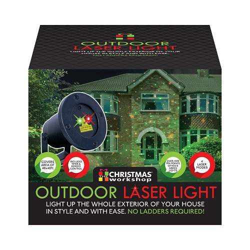 Outdoor Laser Light 4 Modes Exterior Red Green Lights Timer Waterproof Christmas