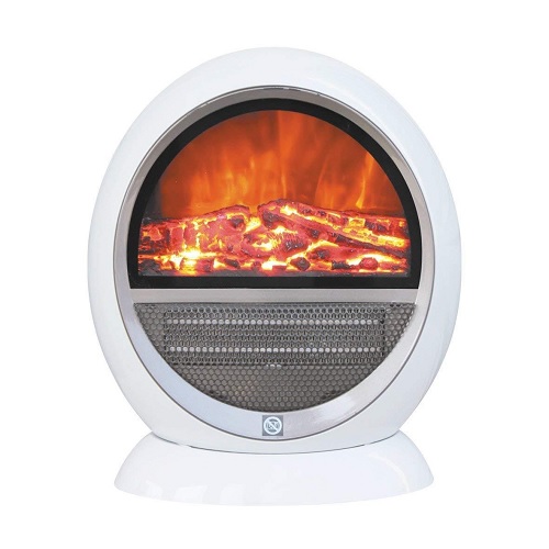 1500w Ceramic PTC Oscillating Fireplace Flame Effect Portable Heater Radiator WH